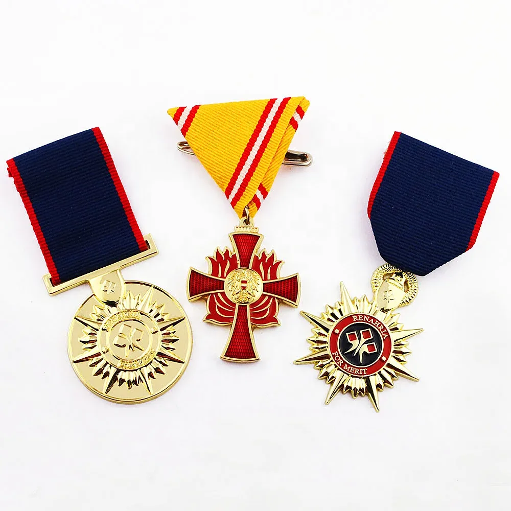 Medalla estilo condecoración con barra de cinta