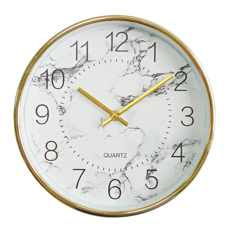 Reloj de pared con esfera efecto mármol