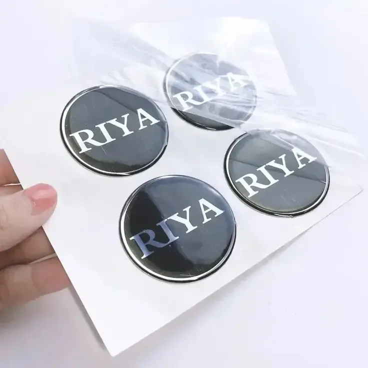 Autocollants badges à dôme en résine époxy