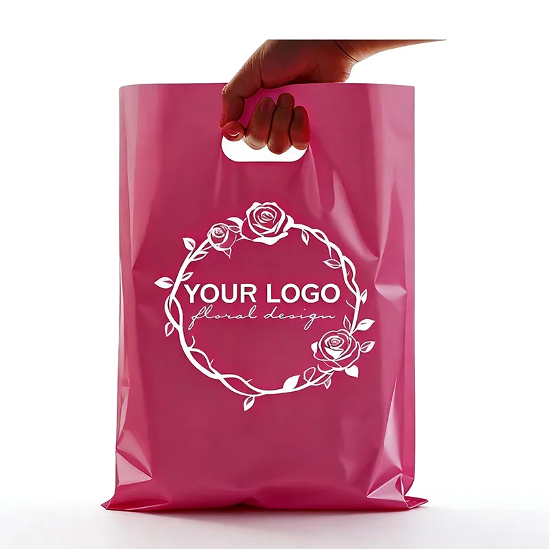 Bolsa con fuelle y asa troquelada