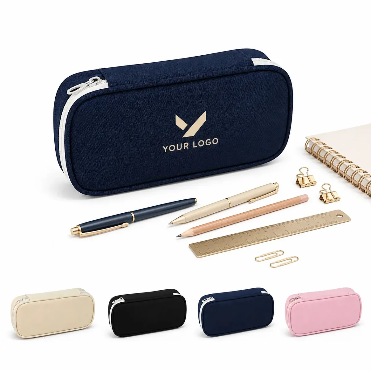 Oxford Fabric Zip Pencil Case