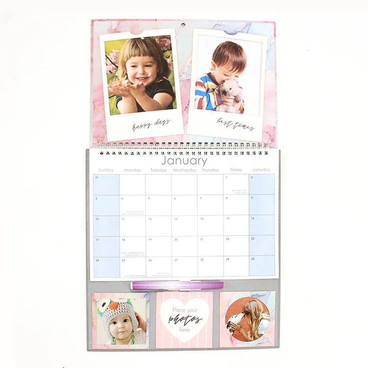 Wall Calendar with Photo Pockets