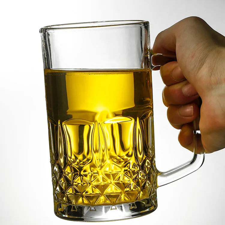 Thick Glass Beer Mug 250–500 ml