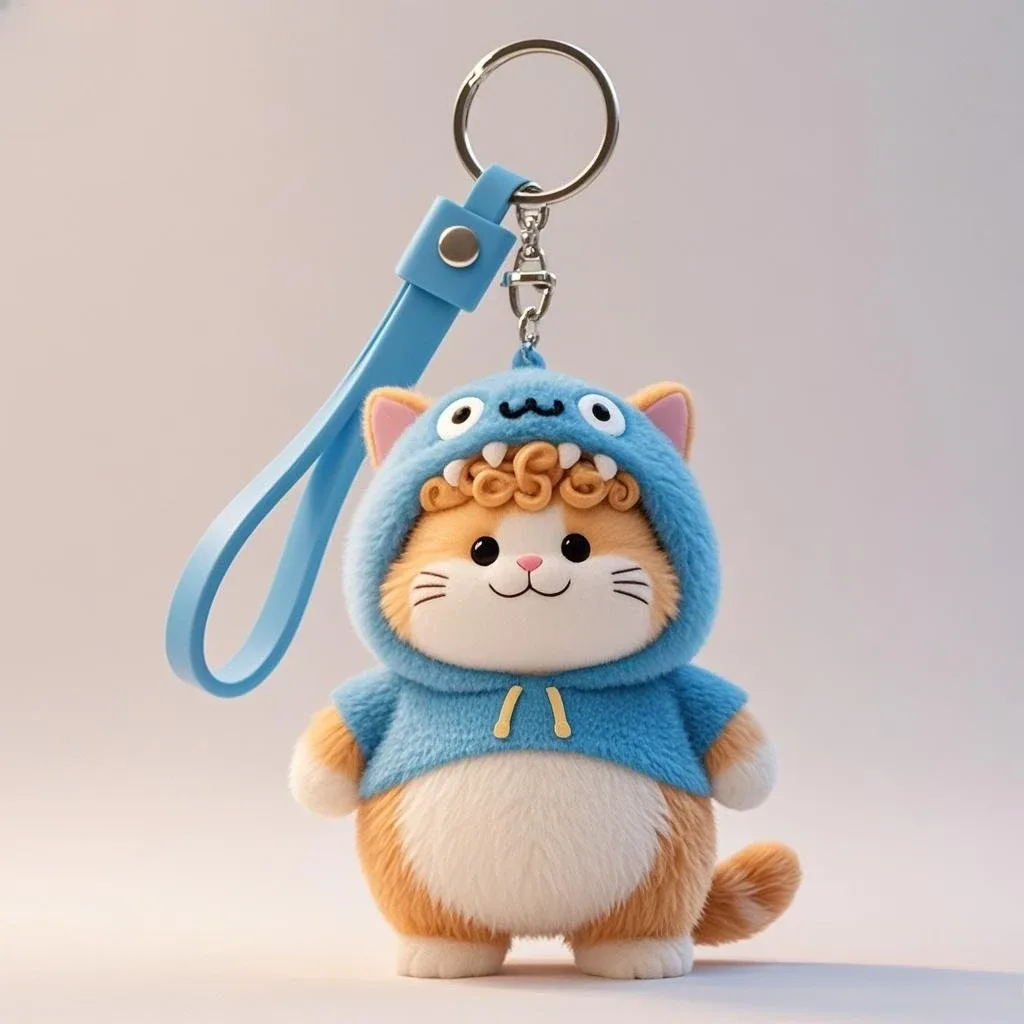 Portachiavi mascotte in peluche
