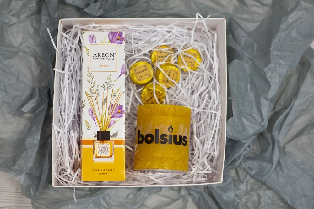 Gift Set “Aromatherapy”: Diffuser, Candle and Pu-erh