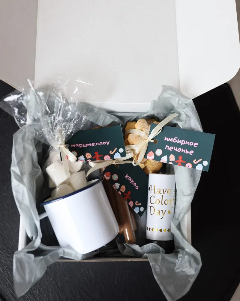 Set de regalo “Cocoa”: taza esmaltada y dulces