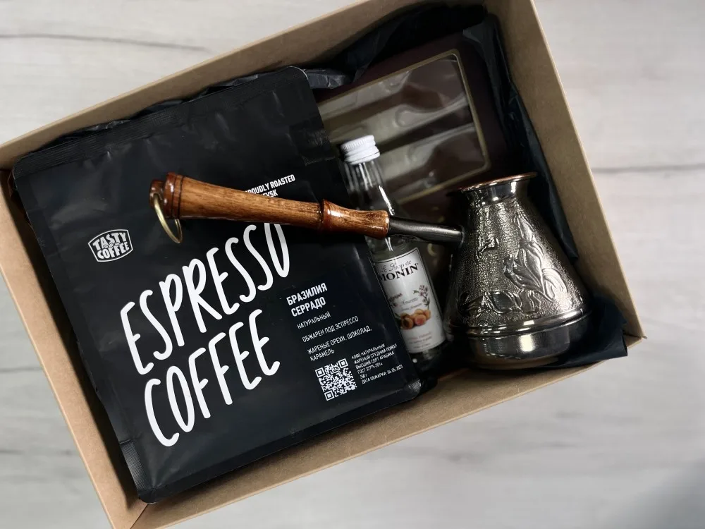 Gift Set “Coffee Traditions”: Copper Cezve and Coffee
