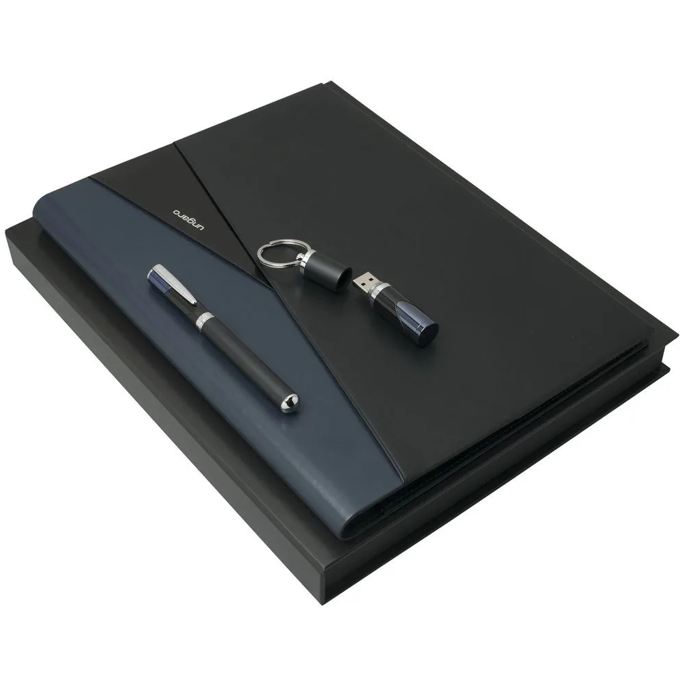 Coffret cadeau «Lapo» : chemise A4, roller et clé USB