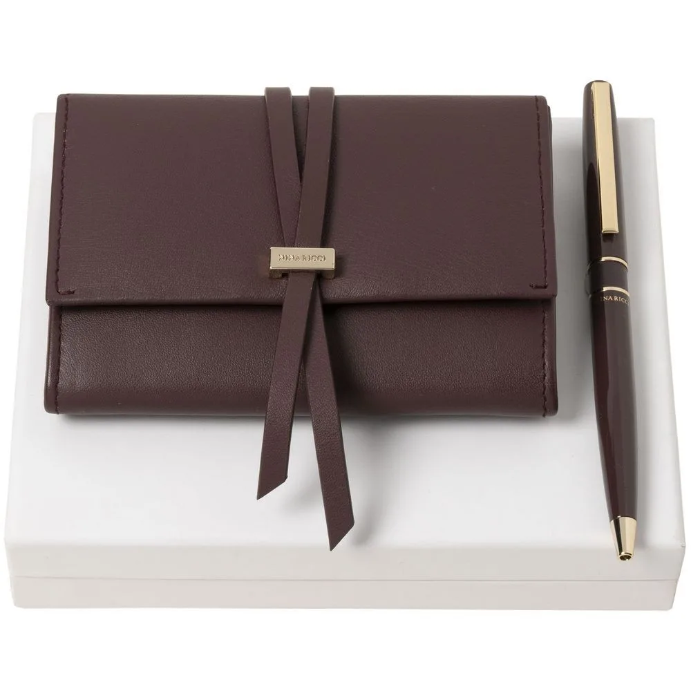 Coffret cadeau «Lien» : porte-cartes et stylo