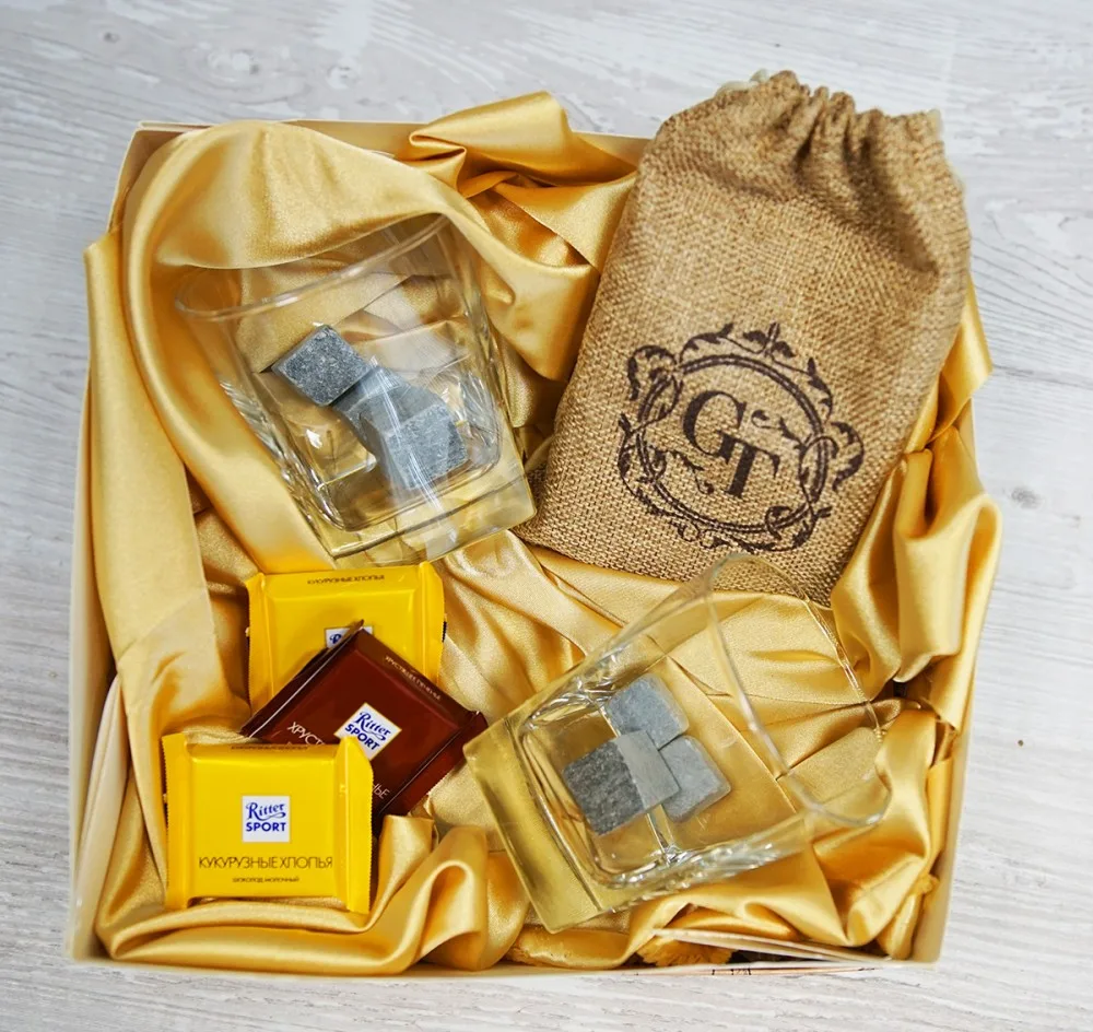 Gift Set “Strength”: Whisky Glasses and Stones