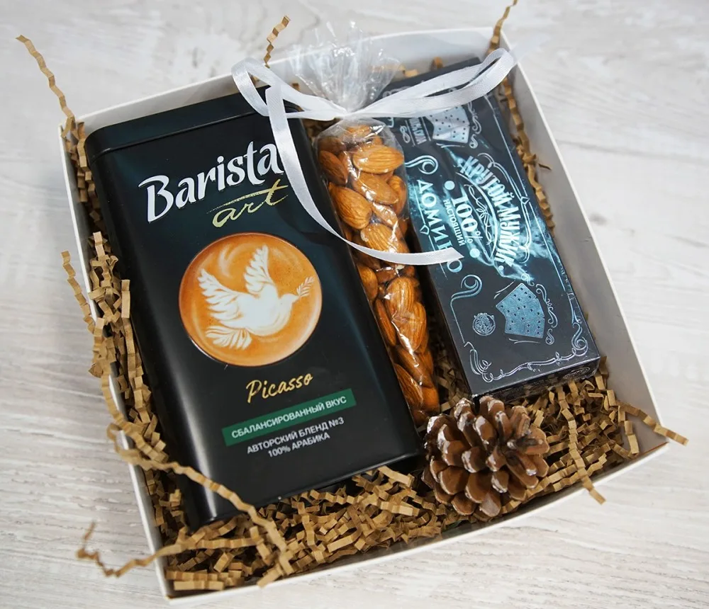 Geschenkset „Take a Break“: Kaffee, Mandeln und Domino