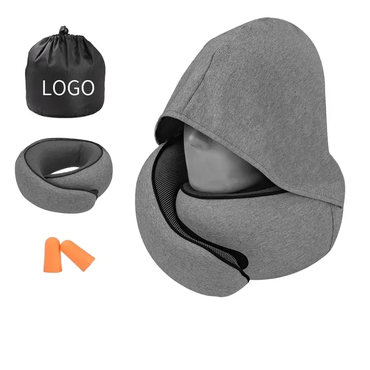 Almohada cervical con capucha