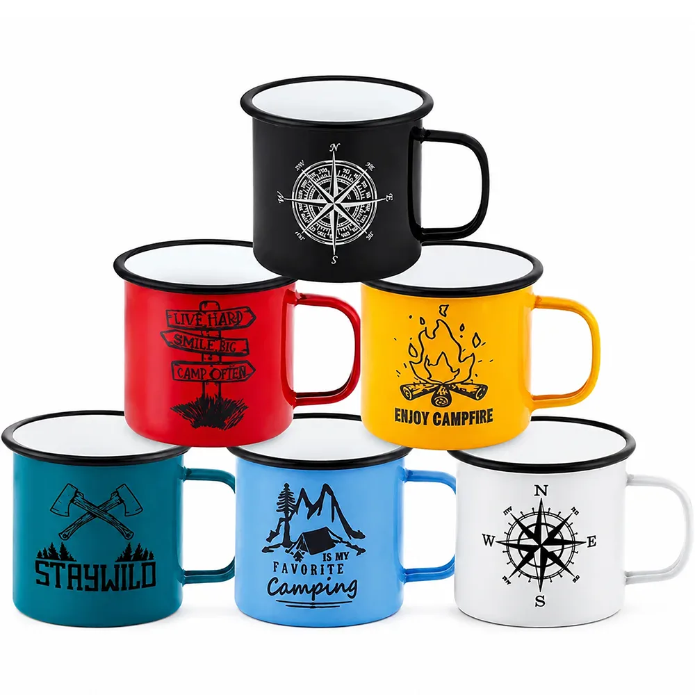 Mug émaillé de camping 240–470 ml