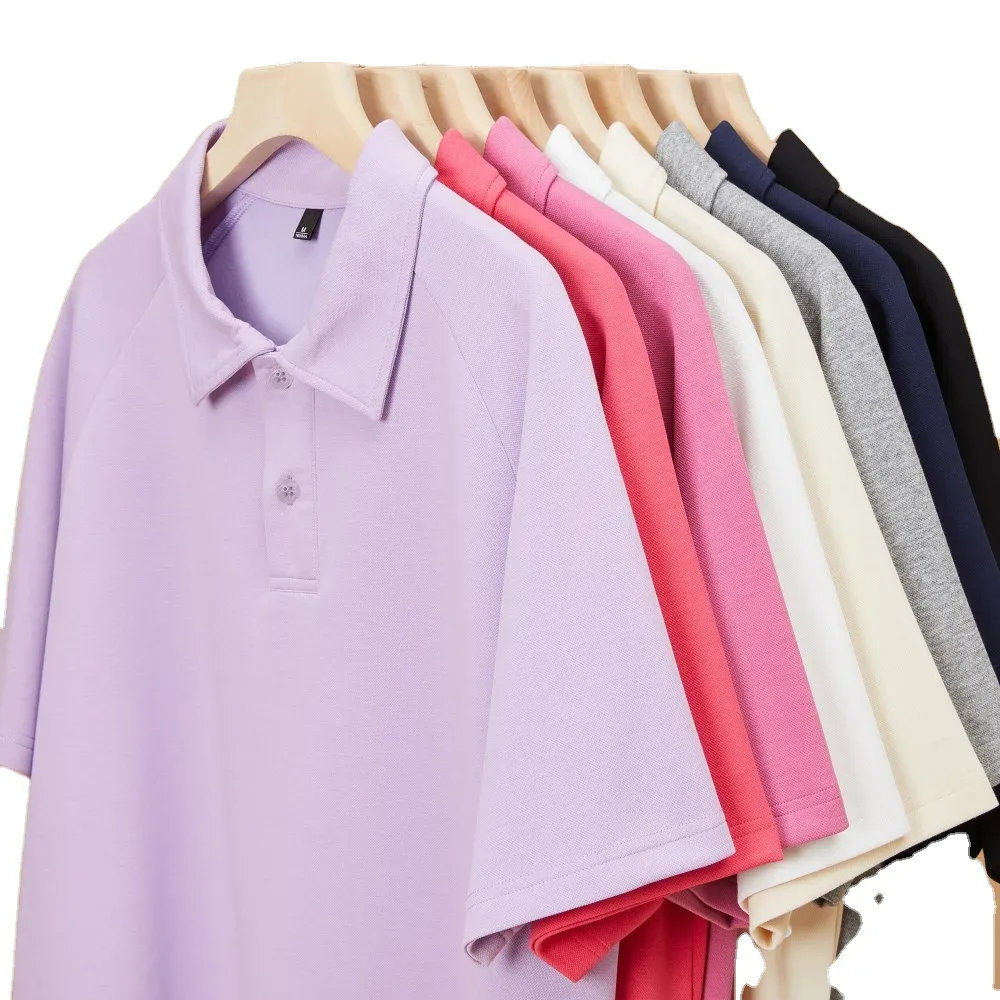 Relaxed Raglan Polo in Poly-Cotton