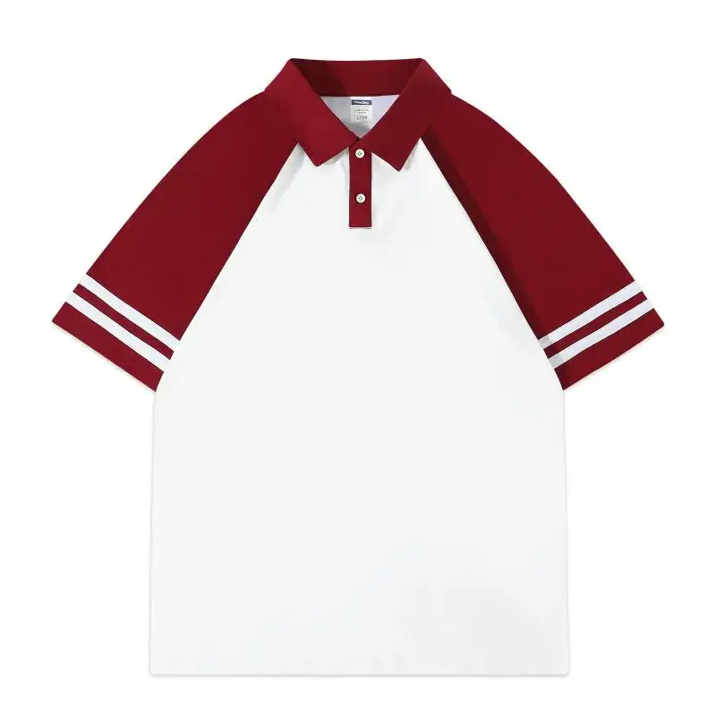 Contrast Raglan Polo Shirt