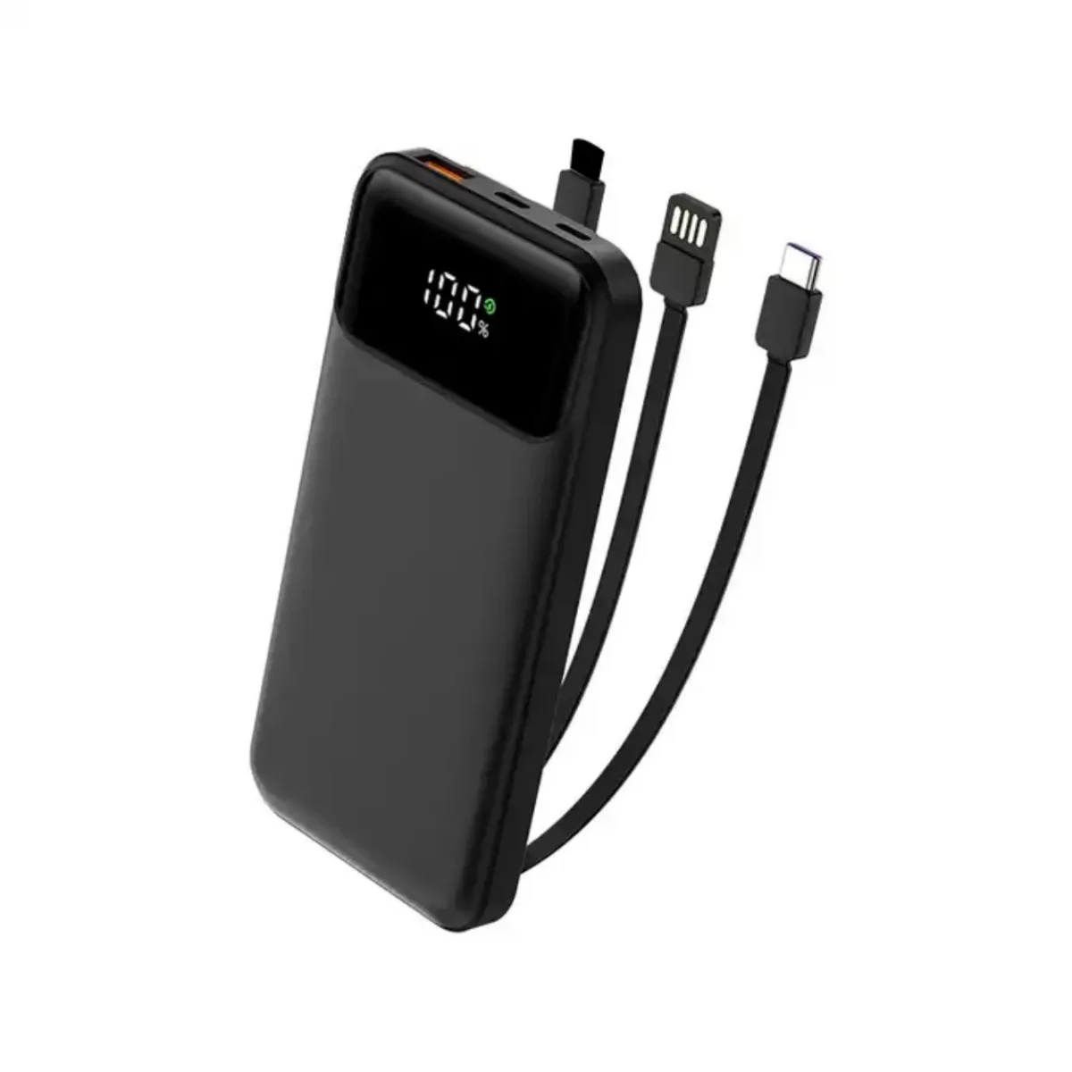 20,000 mAh Power Bank with Built-In Cables