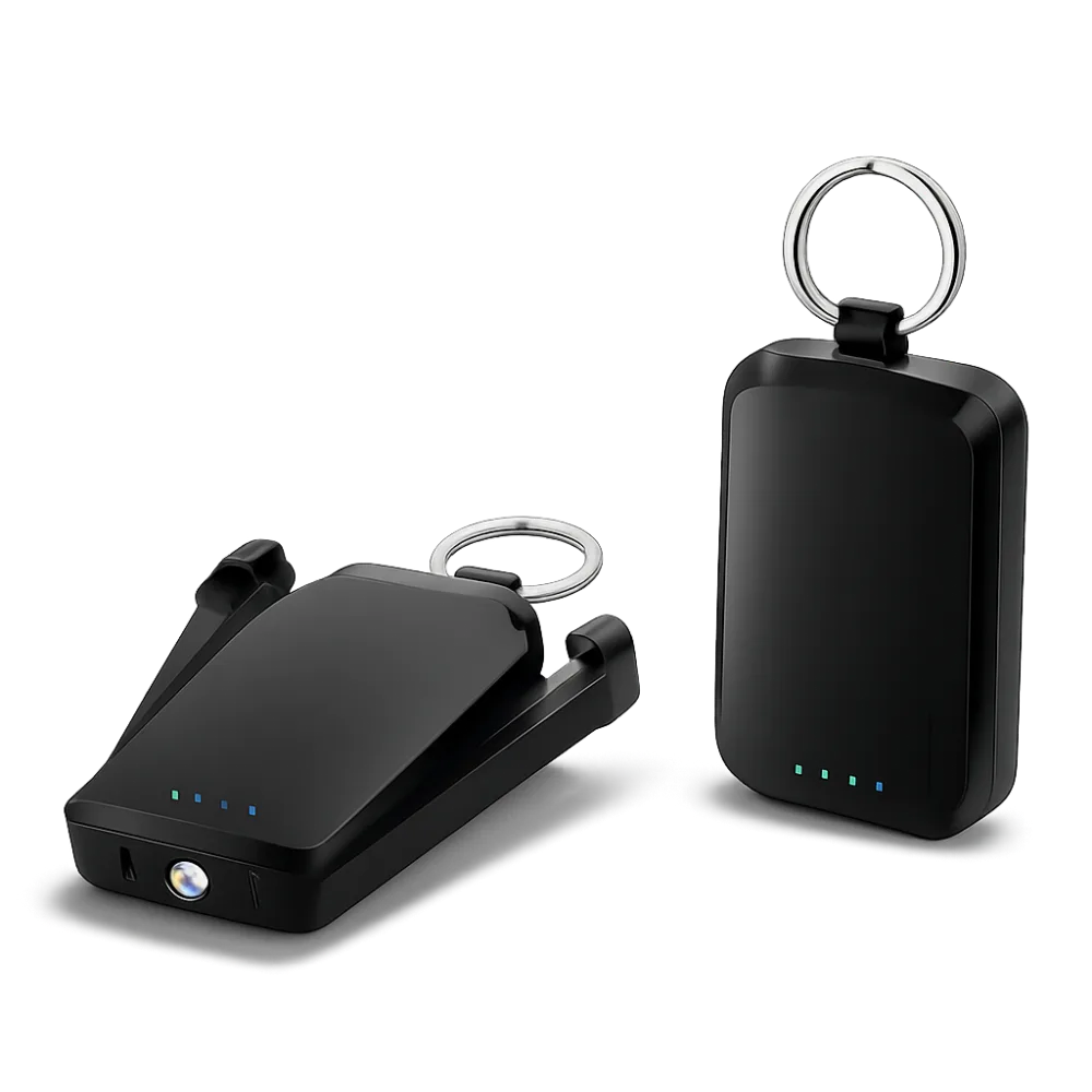 Batterie porte-clés avec lampe LED
