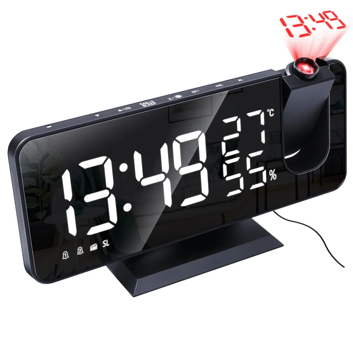 Orologio con proiezione e radio FM