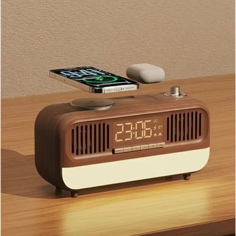 Retro Speaker with Wireless Charger and Radio