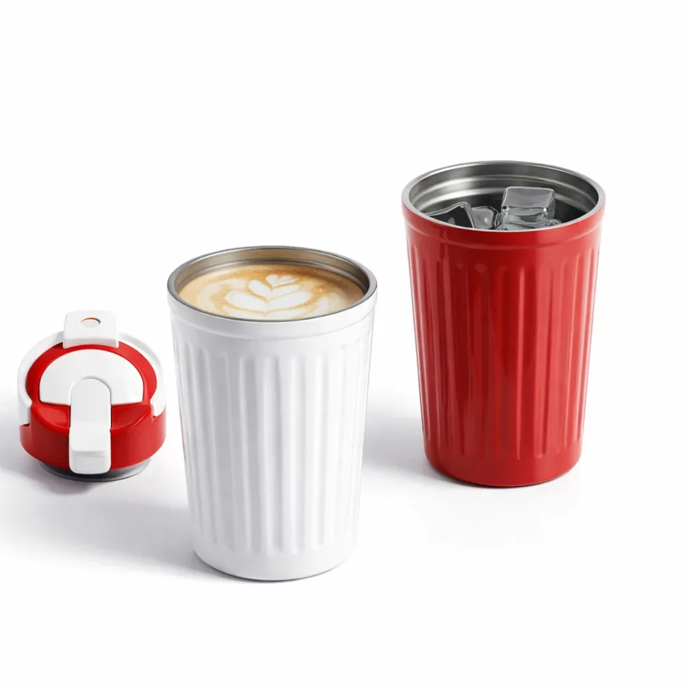 Ribbed Travel Mug 420 ml with Steam Vent