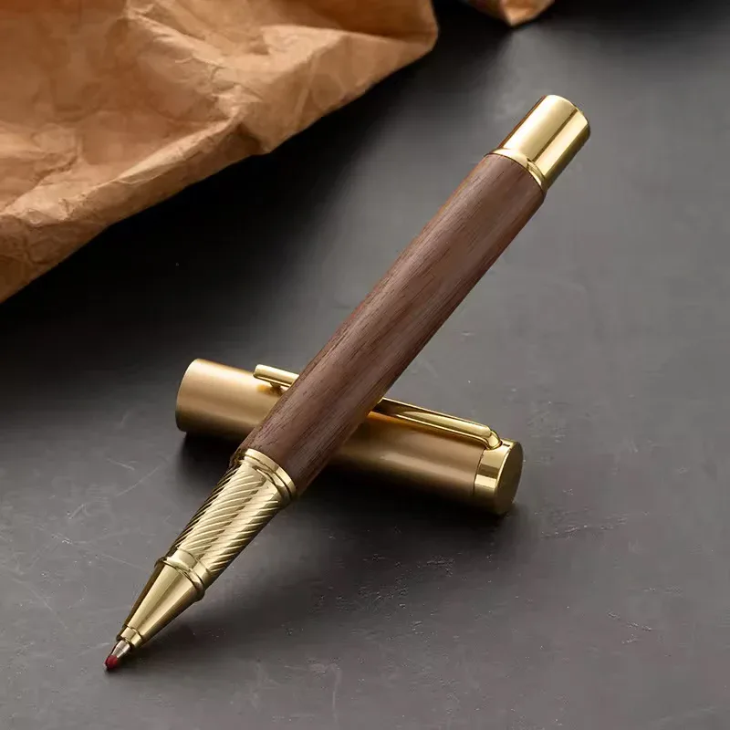 Wood and Metal Rollerball Pen