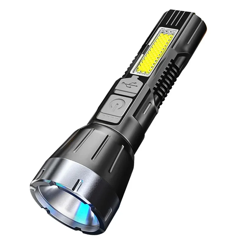 Torcia a mano con lampada laterale COB, Type-C