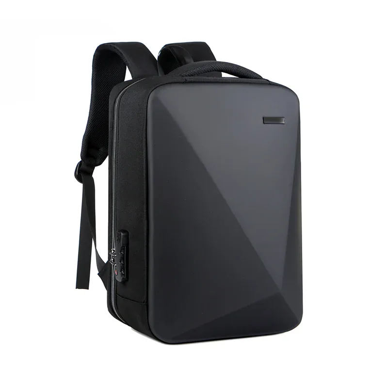 Mochila con panel geométrico y candado