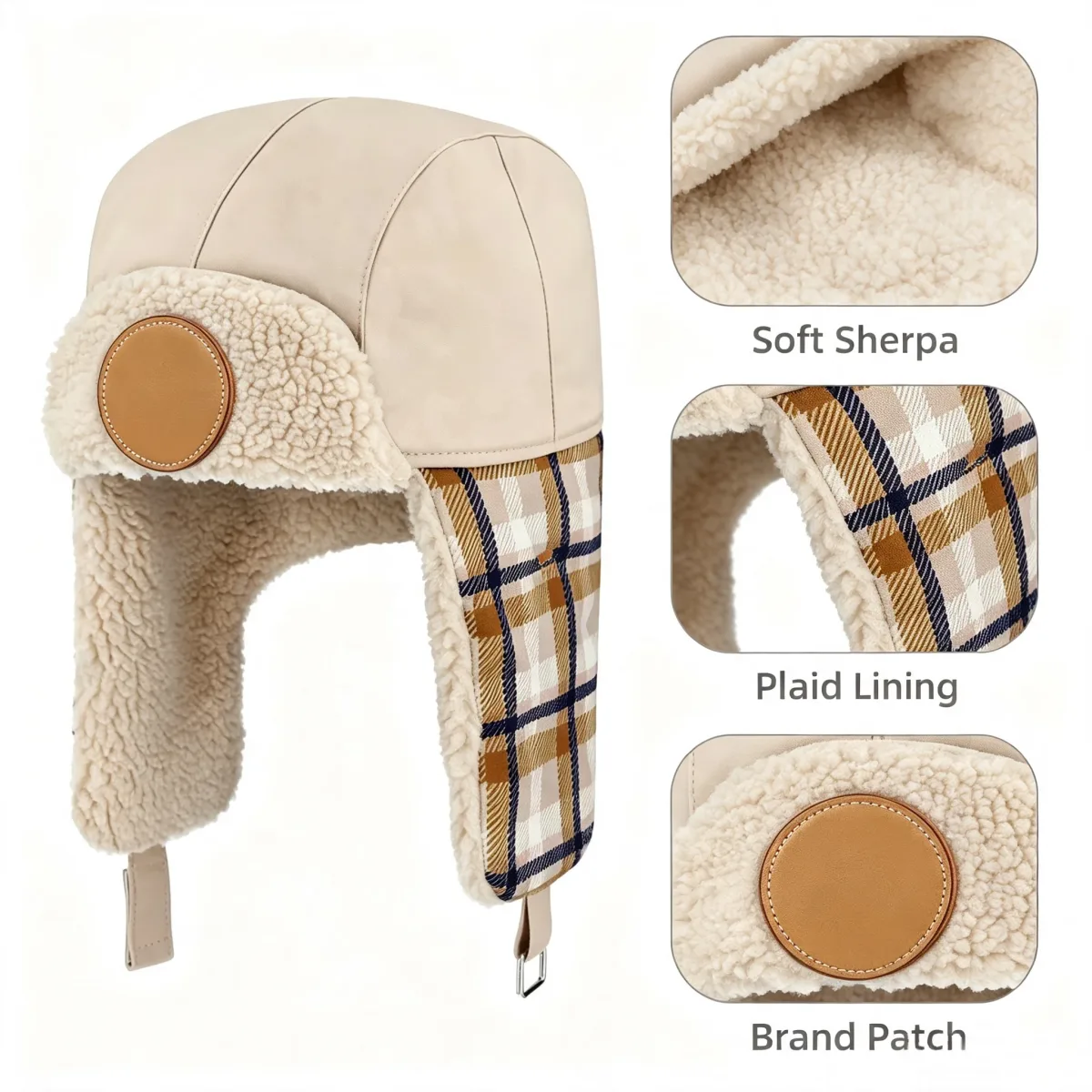 Sherpa-Lined Trapper Hat