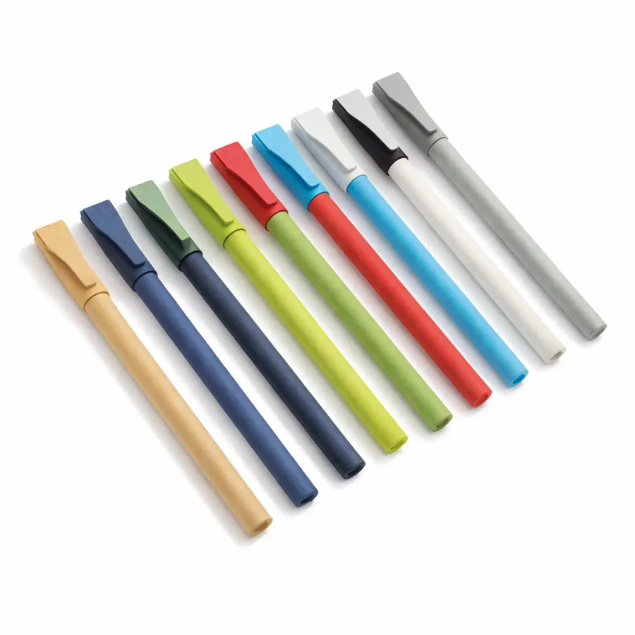 Kugelschreiber aus Recycling-Karton mit Kappe