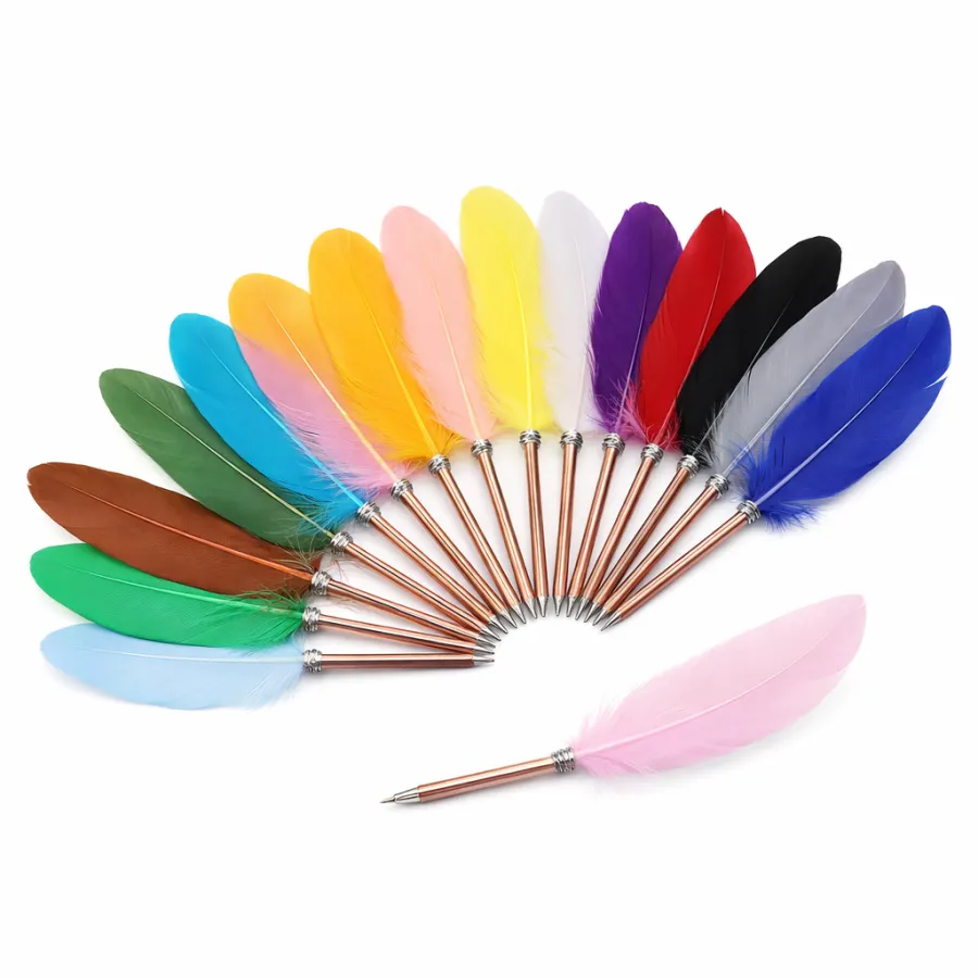 Bolígrafo de pluma de ave