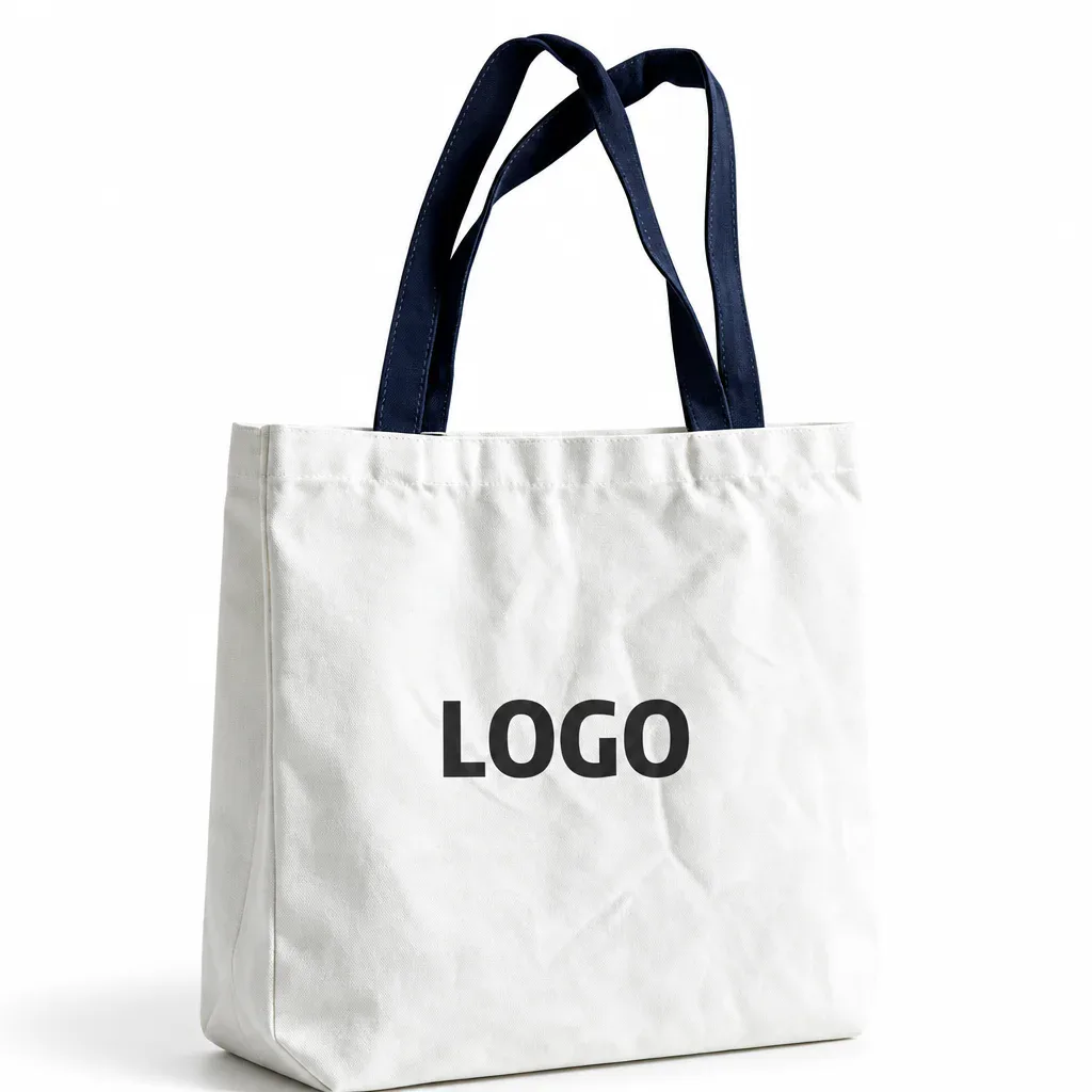 Heavy Canvas Tote with Webbing Handles
