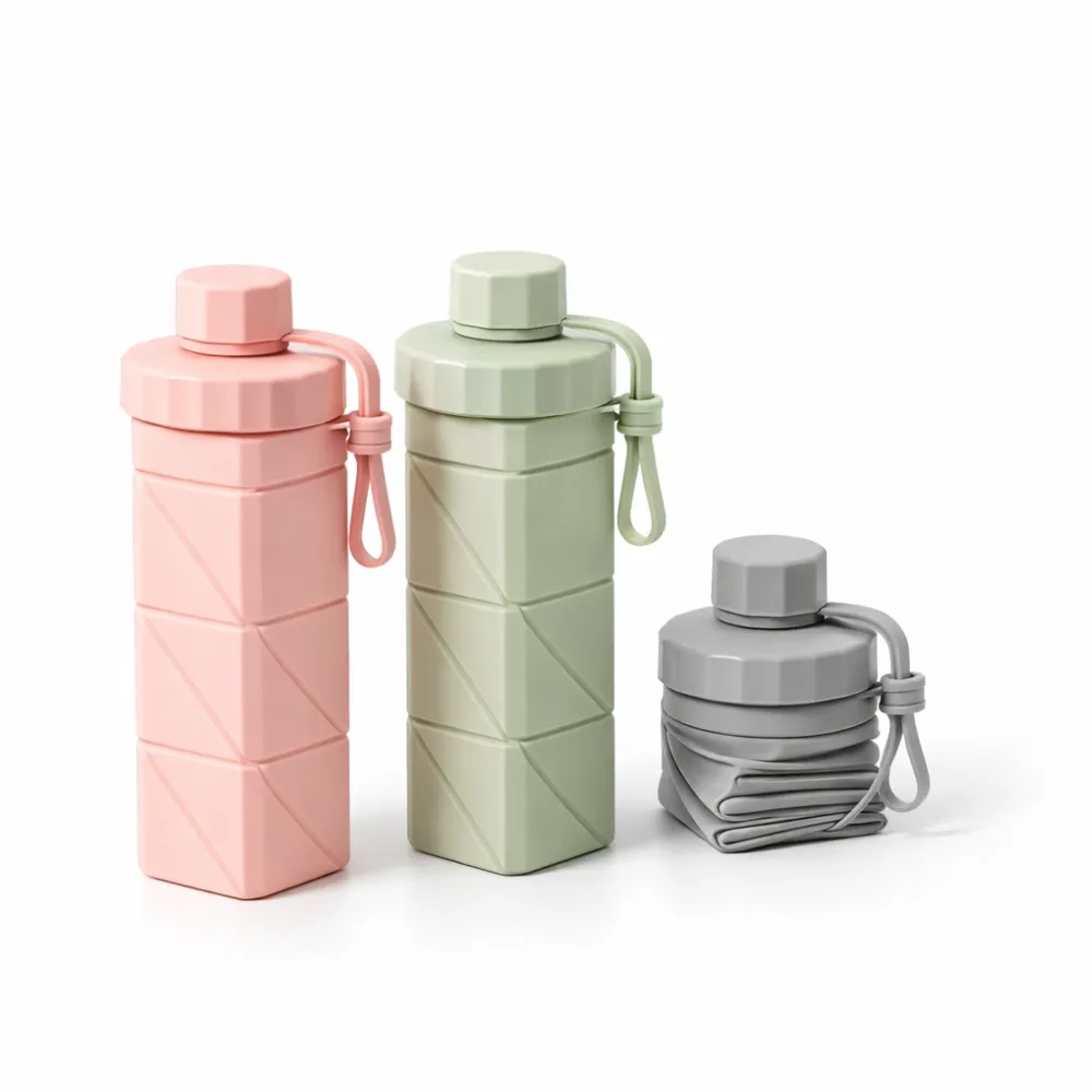 Bouteille pliable en silicone 600 ml