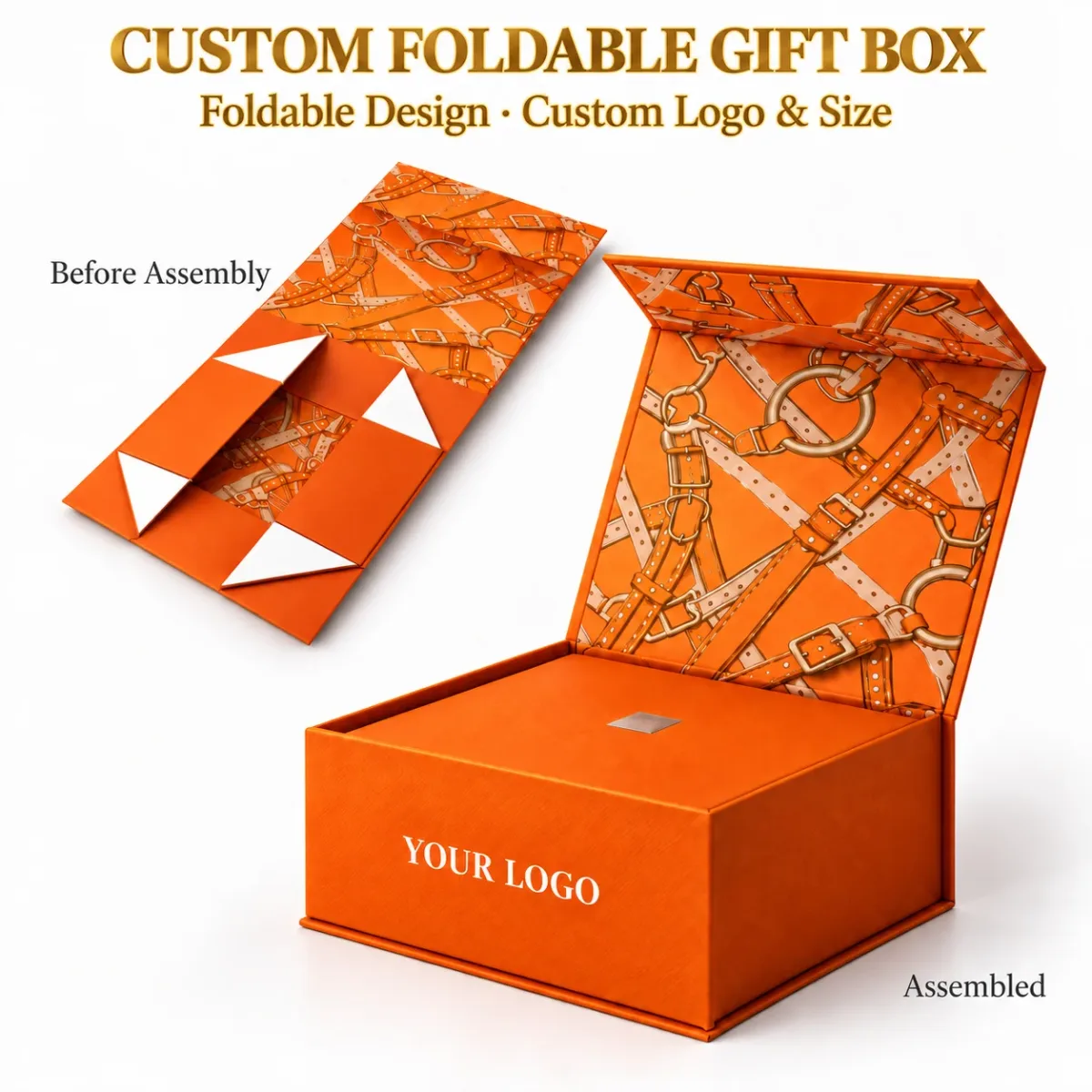 Coffret pliable imprimé en couleurs