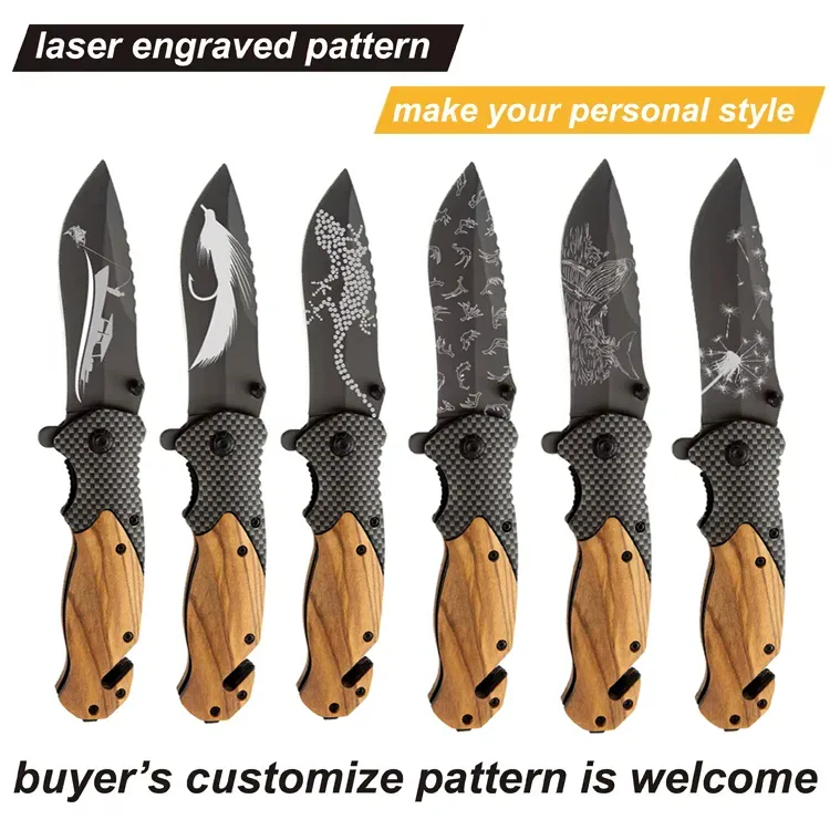Folding Knife with Olive Wood Handle