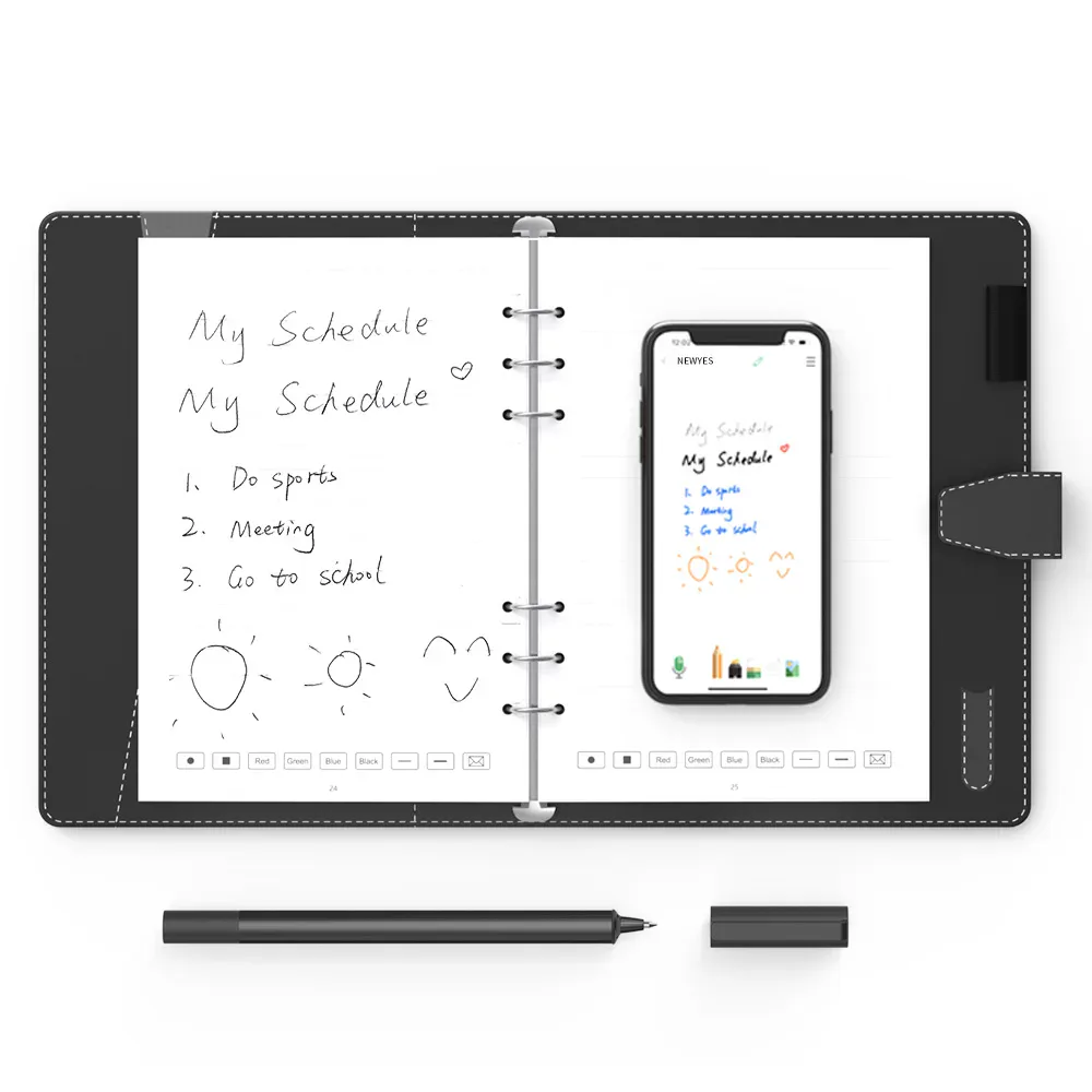 Stylo connecté avec carnet A5 effaçable