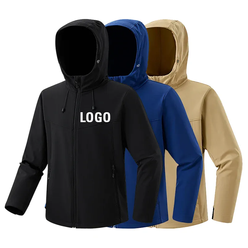 Fleece-Lined Hooded Softshell Jacket