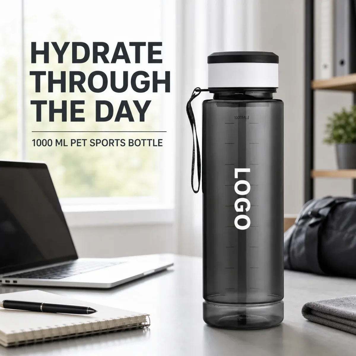 Clear PET Water Bottle 1 L