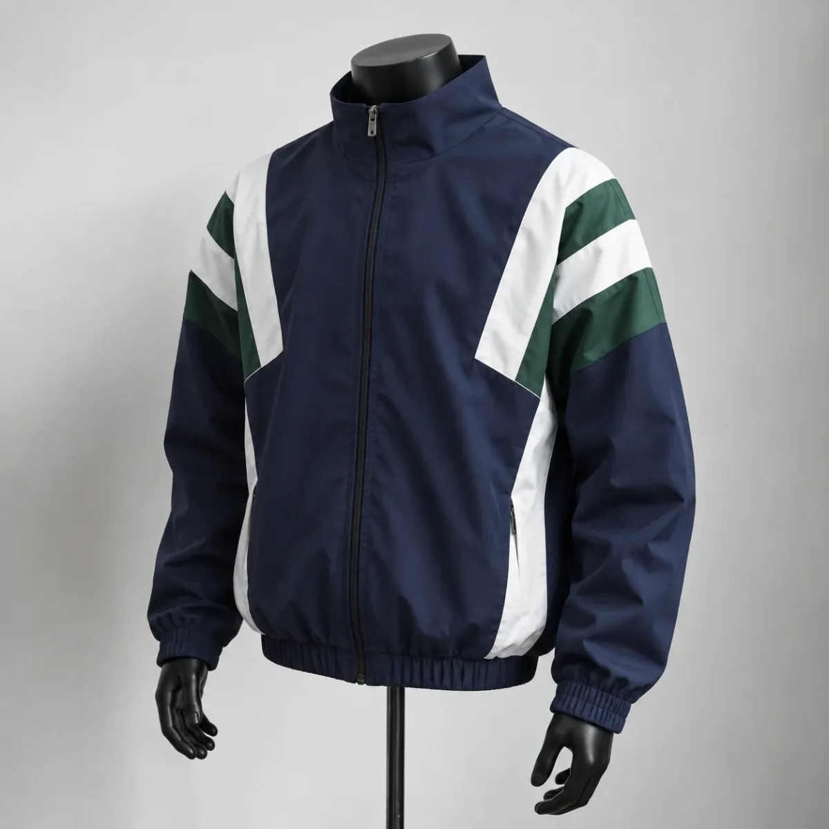 Retro Colour-Block Sports Jacket