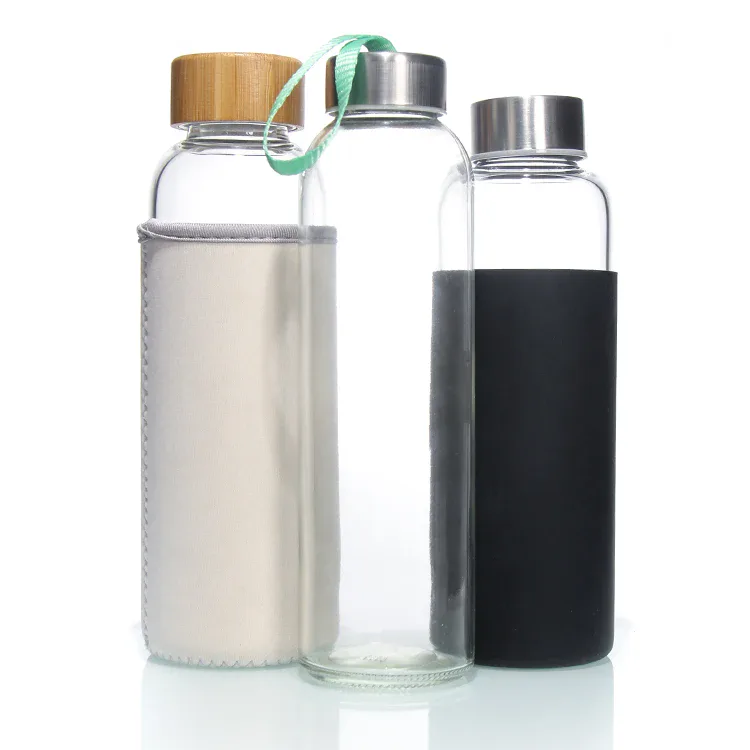 Bouteille en verre avec housse de 360 à 550 ml