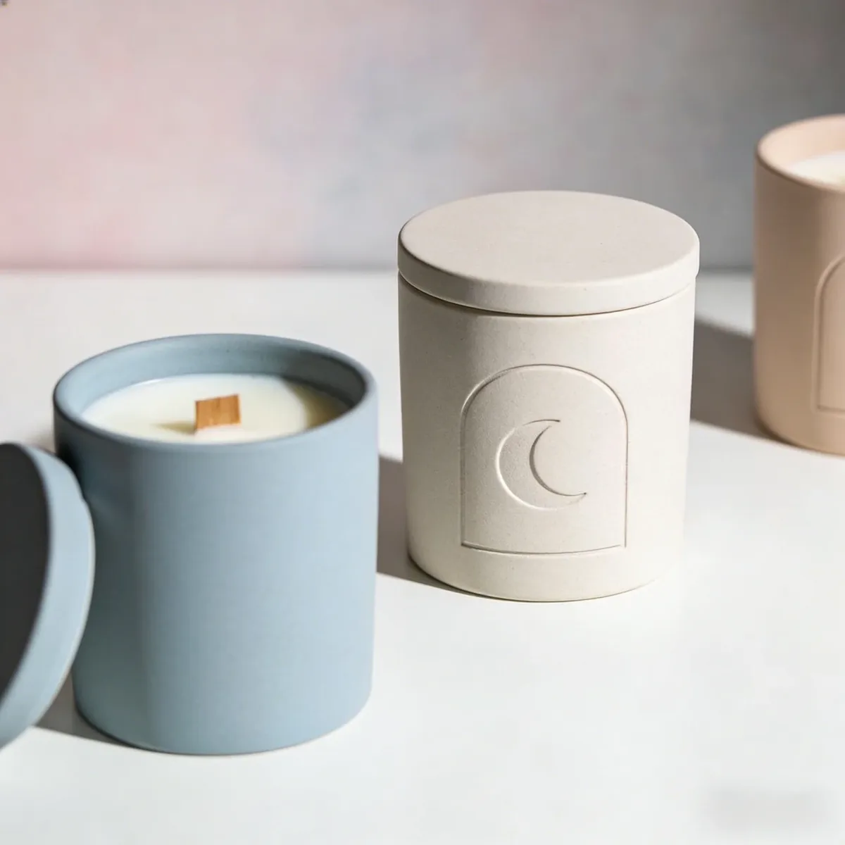Matt Ceramic Candle with Lid