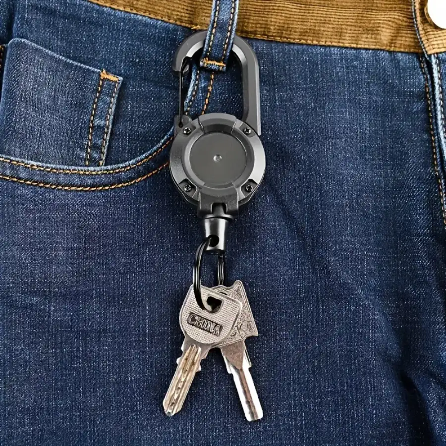 Avvolgichiavi tattico con moschettone