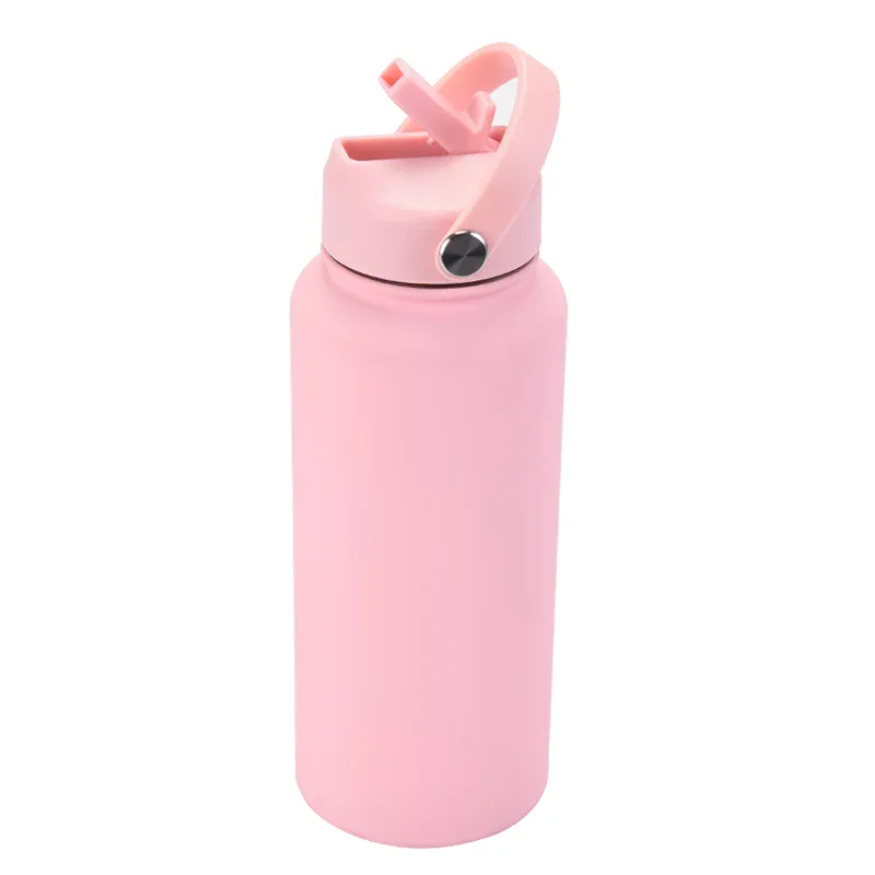1 Litre Vacuum Bottle with Straw and Handle