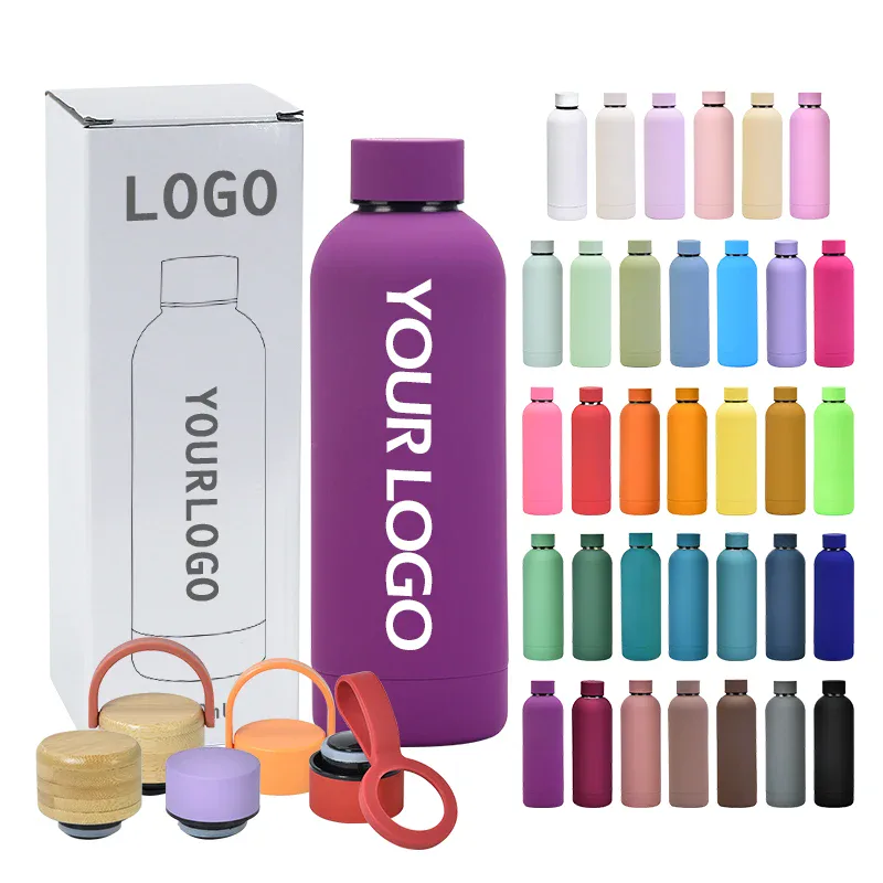 Rubberised Vacuum Bottle in Custom Colour