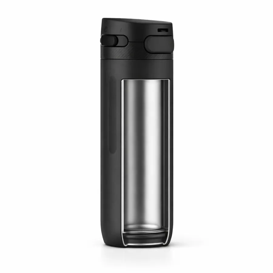 Insulated Travel Mug with Push-Button Lid