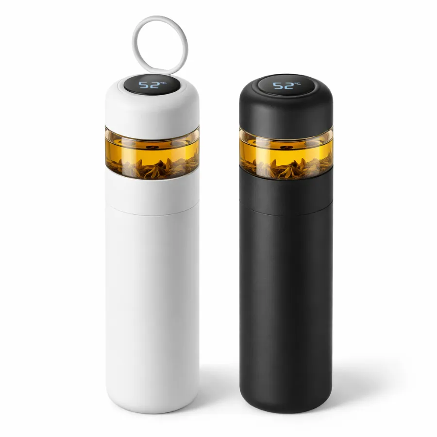 Tea Infuser Flask with Temperature Display