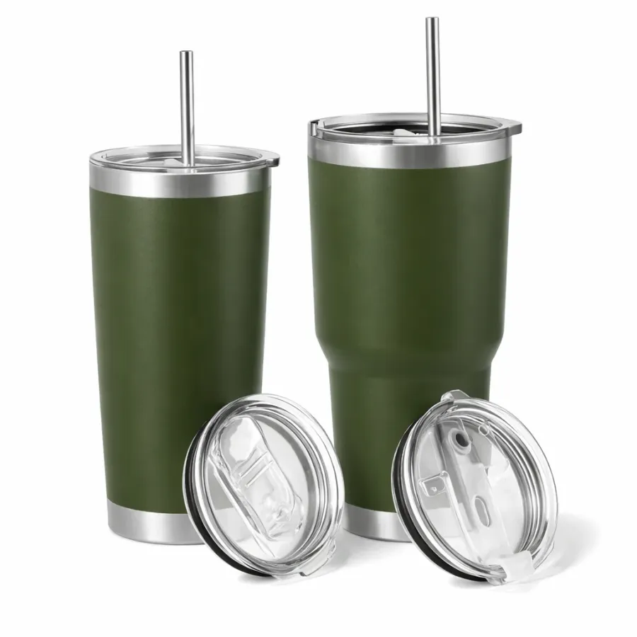 Insulated Straw Tumbler 600 or 900 ml