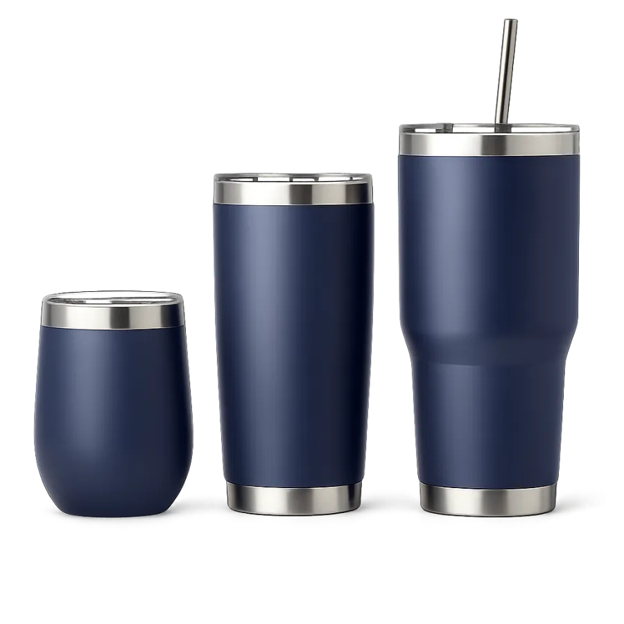 Gobelets isothermes avec paille 350, 600 et 900 ml