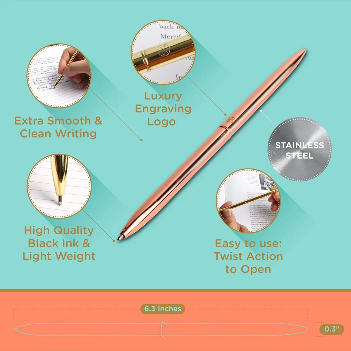 Schlanker Metallstift in Geschenkbox