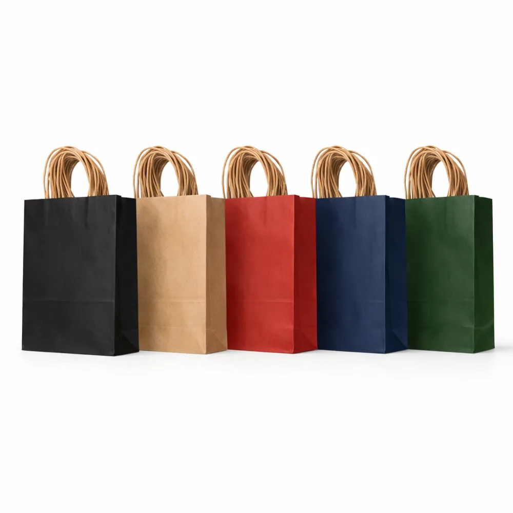 Coloured Kraft Bag with Twisted Handles