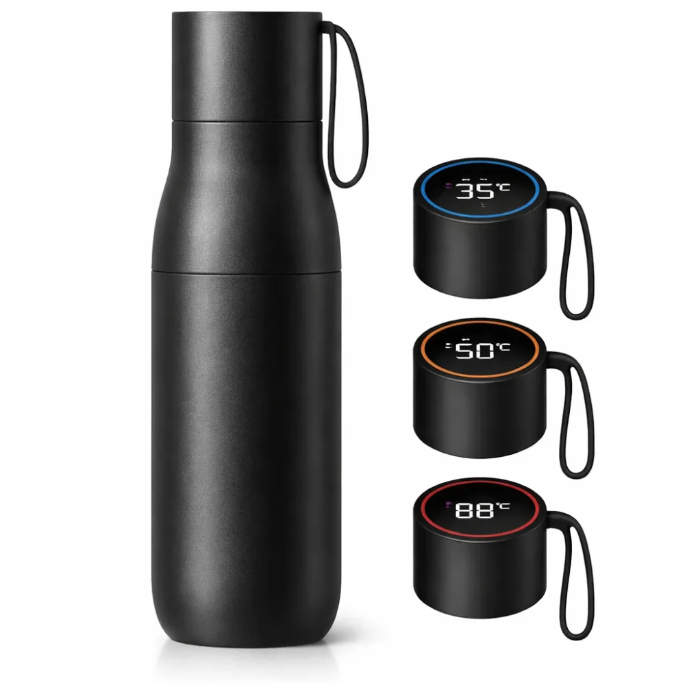 Kompakte smarte Flasche mit Trageband 350 ml